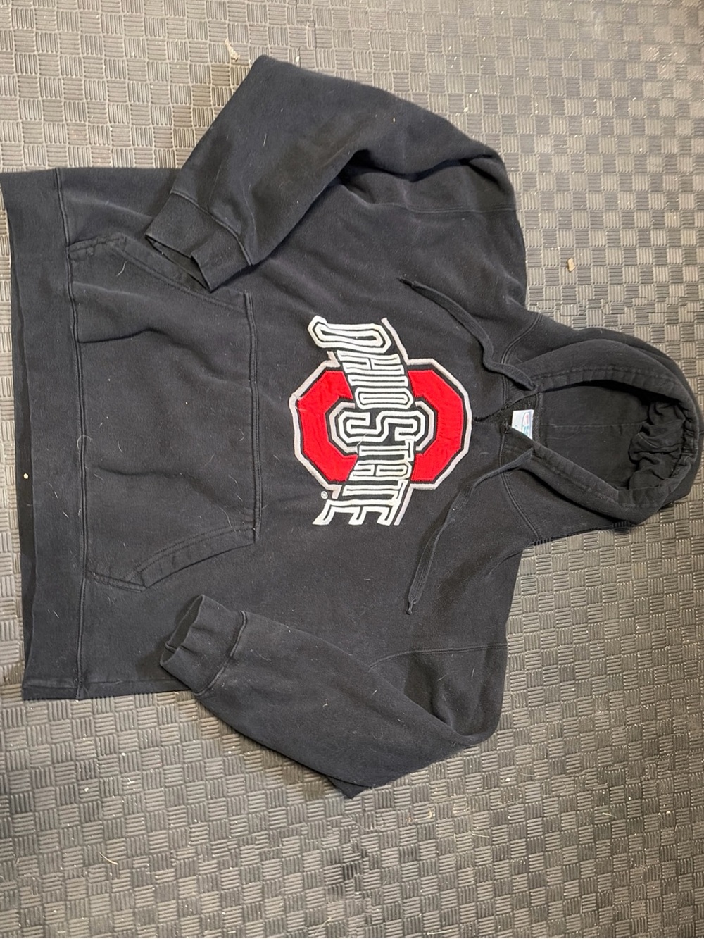 Unisex Black Ohio state Hoodie with Red Logo size xl